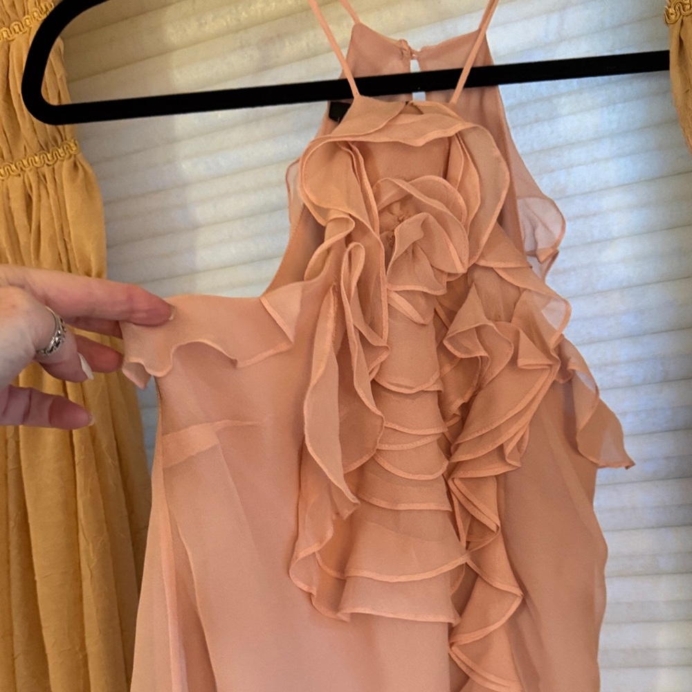 BCBGMaxAzria Peach Ruffle Camisole - Picture 1 of 1